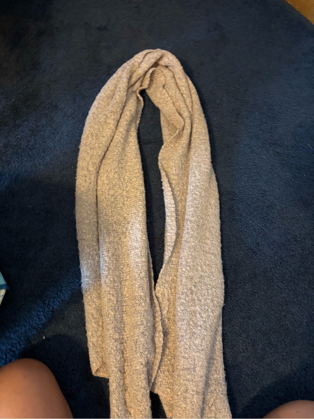 Cozy Beige Women's Knit Scarf - Neutral Winter Accessory